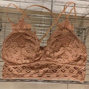 Anemone Brand Tan Bralette Size Large